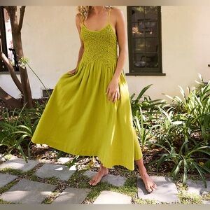 Free People Summer Chapter Midi Pear Liqueur NWT Size M